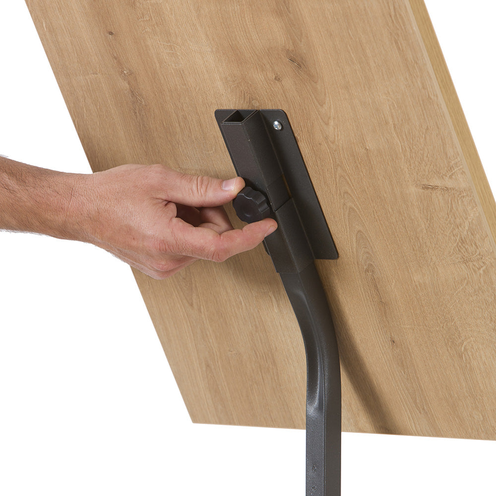 Rocada Boden-Prospektständer – für A4, braun, Holz, 400×300×1400 mm