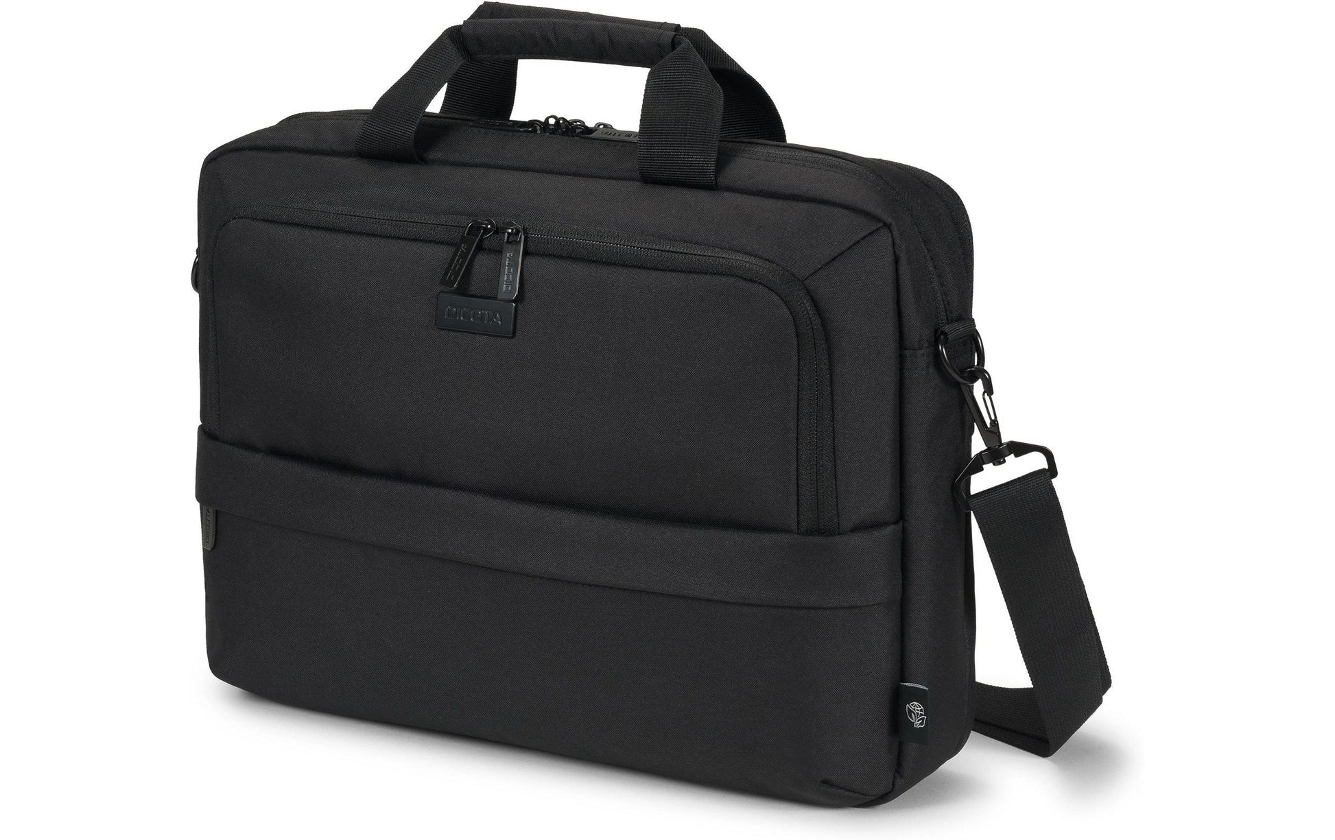 DICOTA Notebook-Tasche bis 14,1" – aus 100% recyceltem PET, wasserabweisend – Schwarz