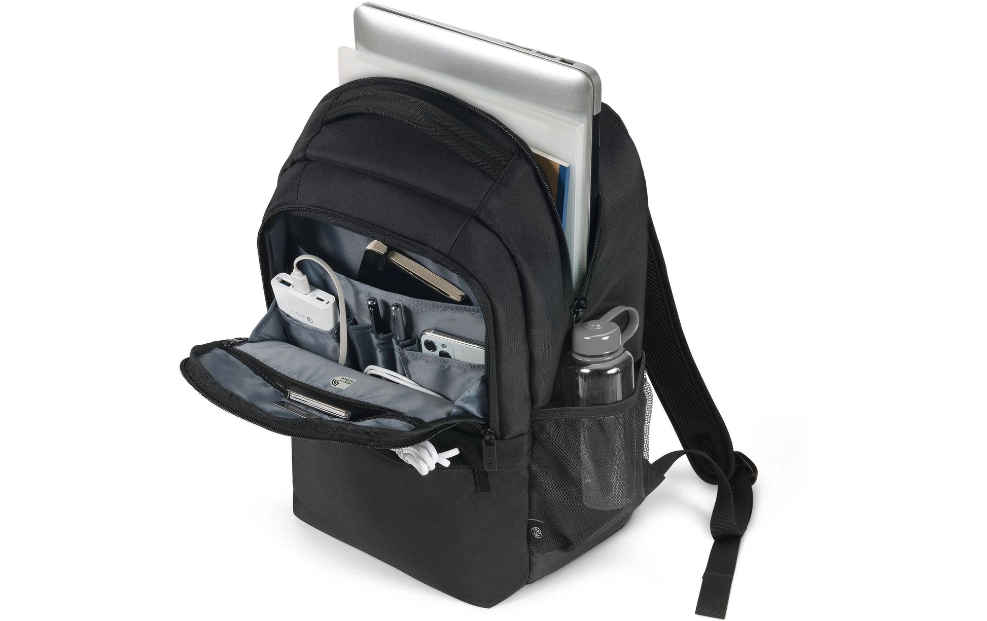 DICOTA Eco CORE Notebook-Rucksack 14,1" – 19 l, aus recyceltem PET – Schwarz