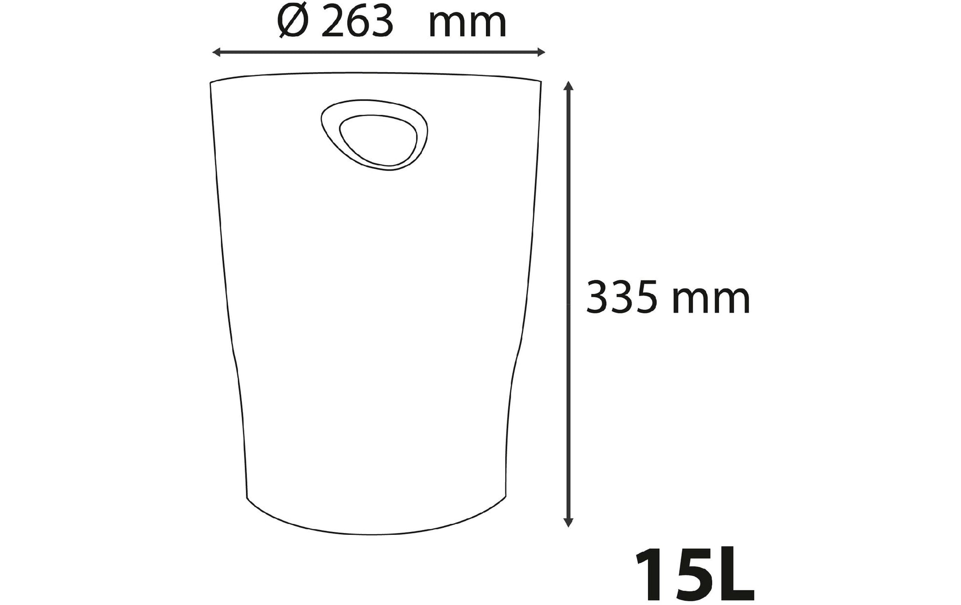 Exacompta Ecobin Papierkorb – 15 l – Kunststoff (PP), rund – hellblau