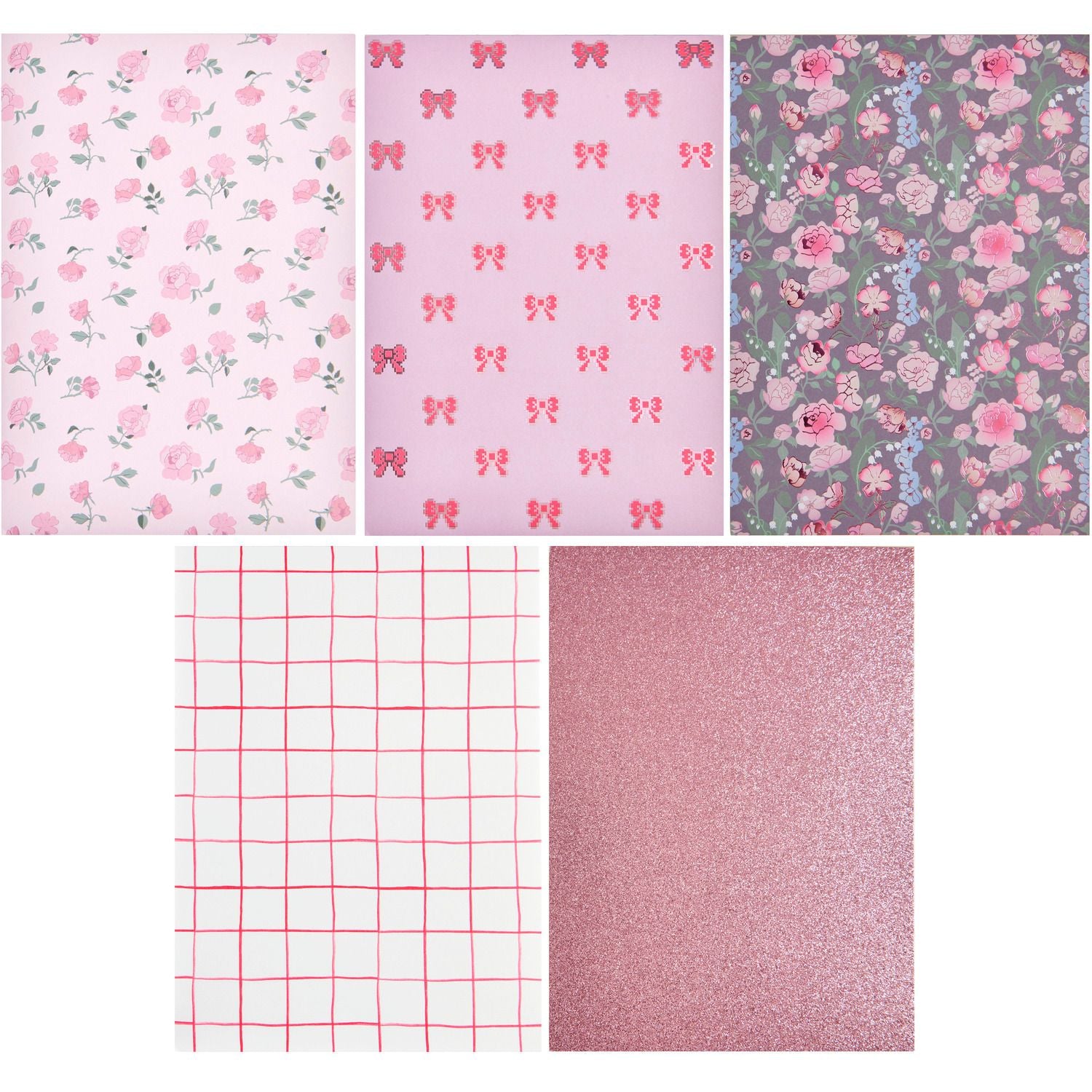 Rico Design Designpapierblock – A4, La Vie en Rose – 23 Blatt, FSC