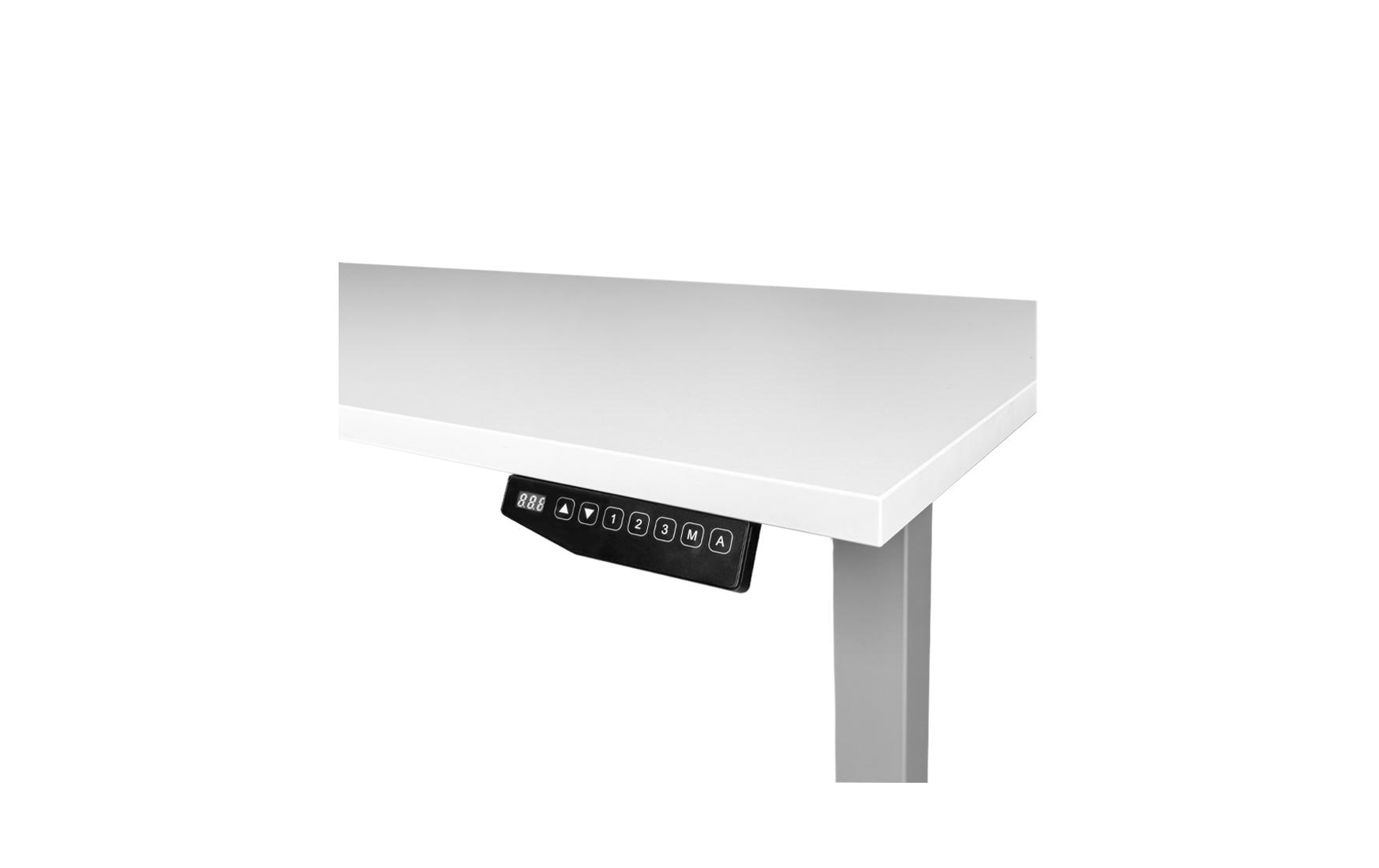 Contini Stehtisch – 180 × 80 × 170 cm – grau – höhenverstellbar