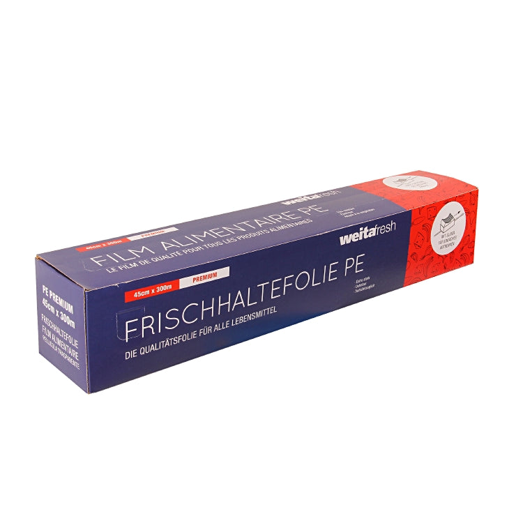 Weitafresh Frischhaltefolie 45 cm × 300 m, Polyethylen (PE), 9,5 µm, mit Slider-Box