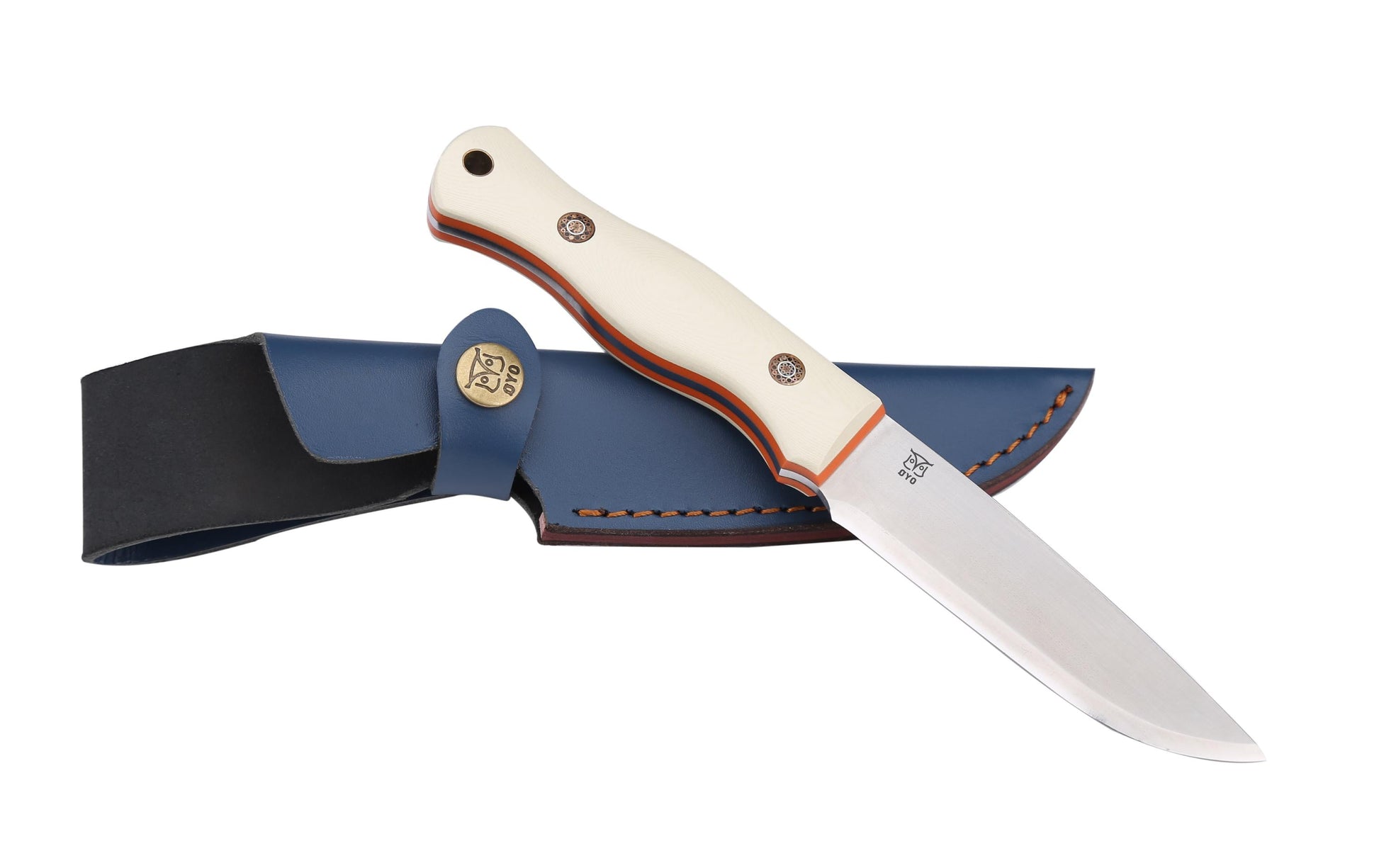 Øyo OYO SVALBARD – Survivalmesser Klingenlänge 110 mm, Stahl, Weiss, inkl. Lederscheide