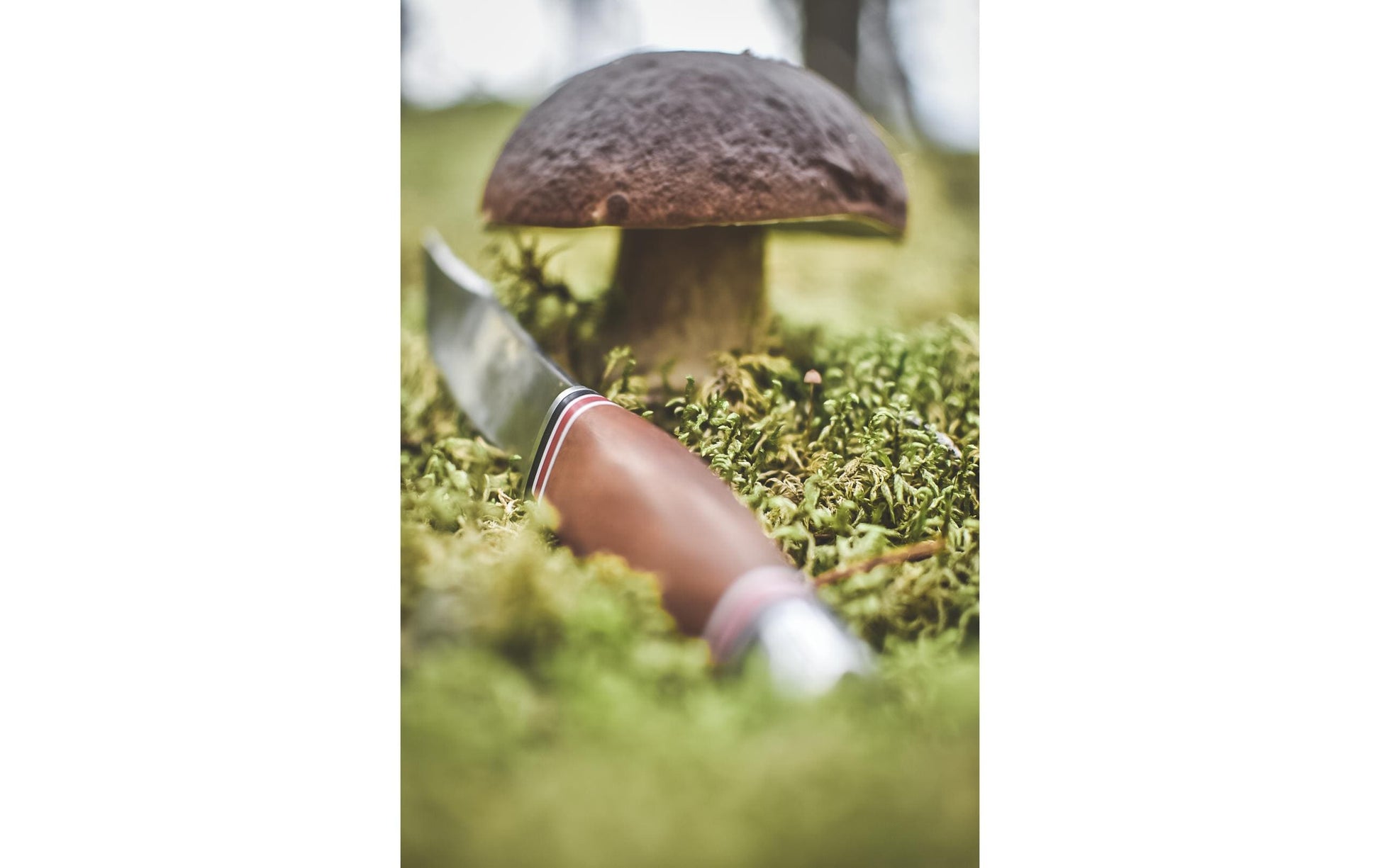 Øyo GEILO – Outdoormesser 110 mm, Stahl, mit Lederscheide, dunkelbraun