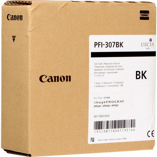 Canon PFI-307 Schwarz Tintenpatrone (Original) – 330 ml – für imagePROGRAF iPF830/840/850