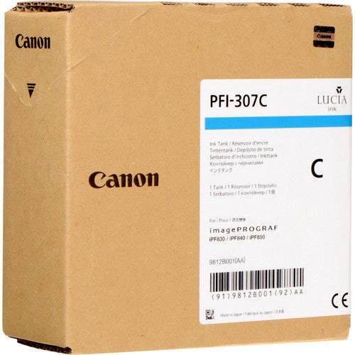 Canon PFI-307 Cyan Tintenpatrone (Original) – 330 ml – für Canon imagePROGRAF iPF830/840/850