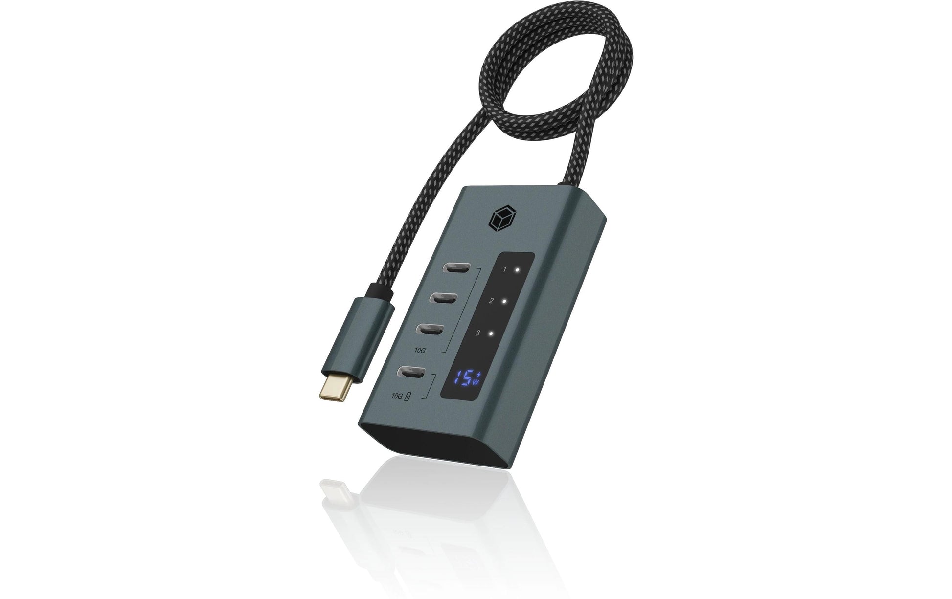 ICY BOX IB-HUB1454-C31 USB-Hub – USB-C, 4× USB-C 10 Gbit/s, 20 W PD, für Windows/Mac
