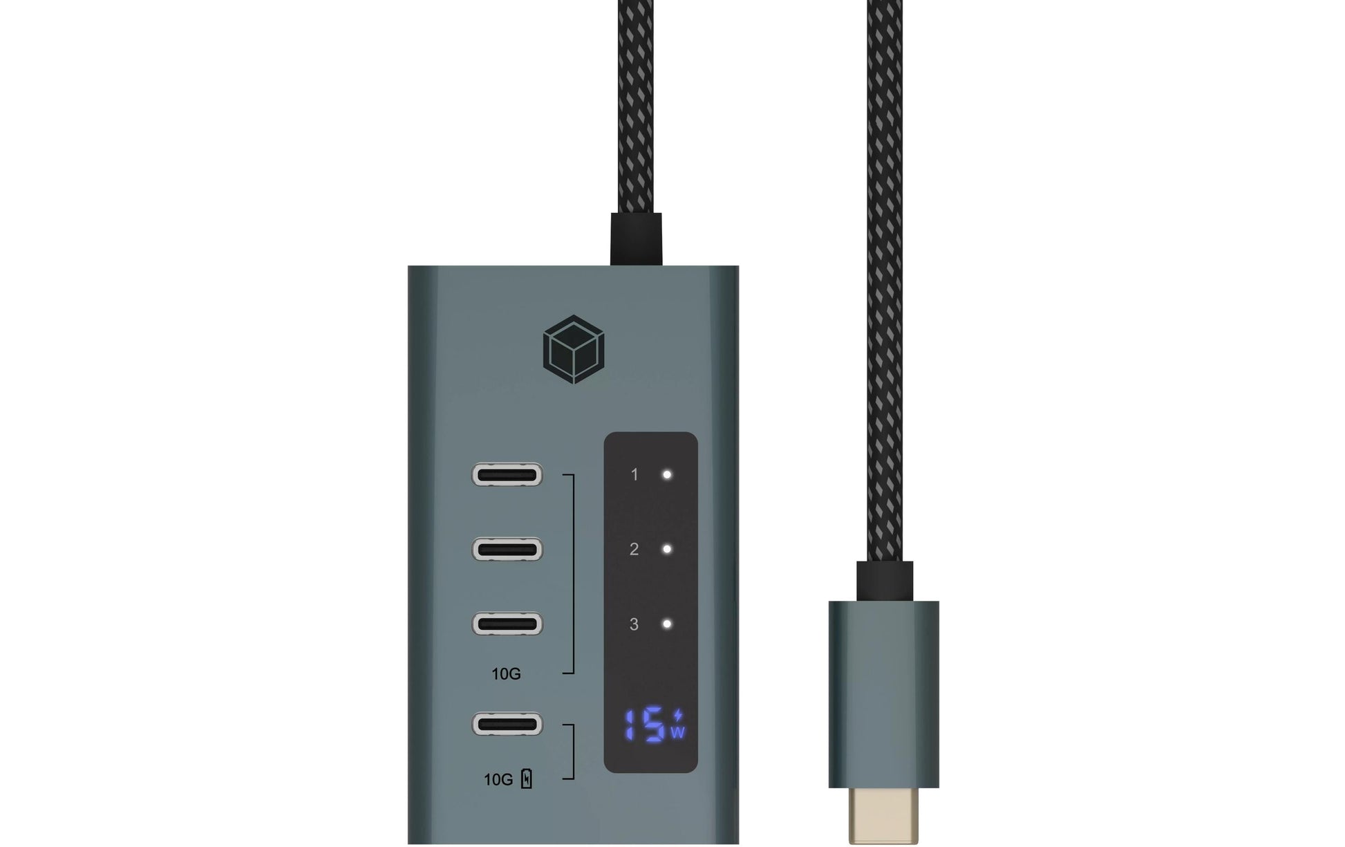 ICY BOX IB-HUB1454-C31 USB-Hub – USB-C, 4× USB-C 10 Gbit/s, 20 W PD, für Windows/Mac
