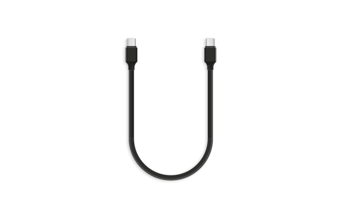 Oxon USB-C auf USB-C Kabel – USB 2.0 (480 Mbit/s) – 0,3 m – Schwarz