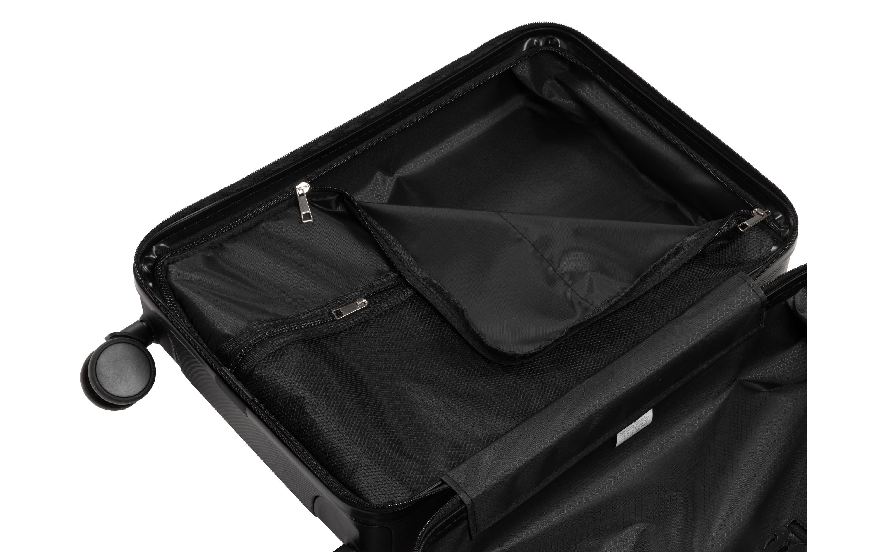 KOOR Handgepäck-Trolley – 39,5 l, ABS, 4 Rollen, mit TSA, schwarz, 35 × 58 × 24 cm