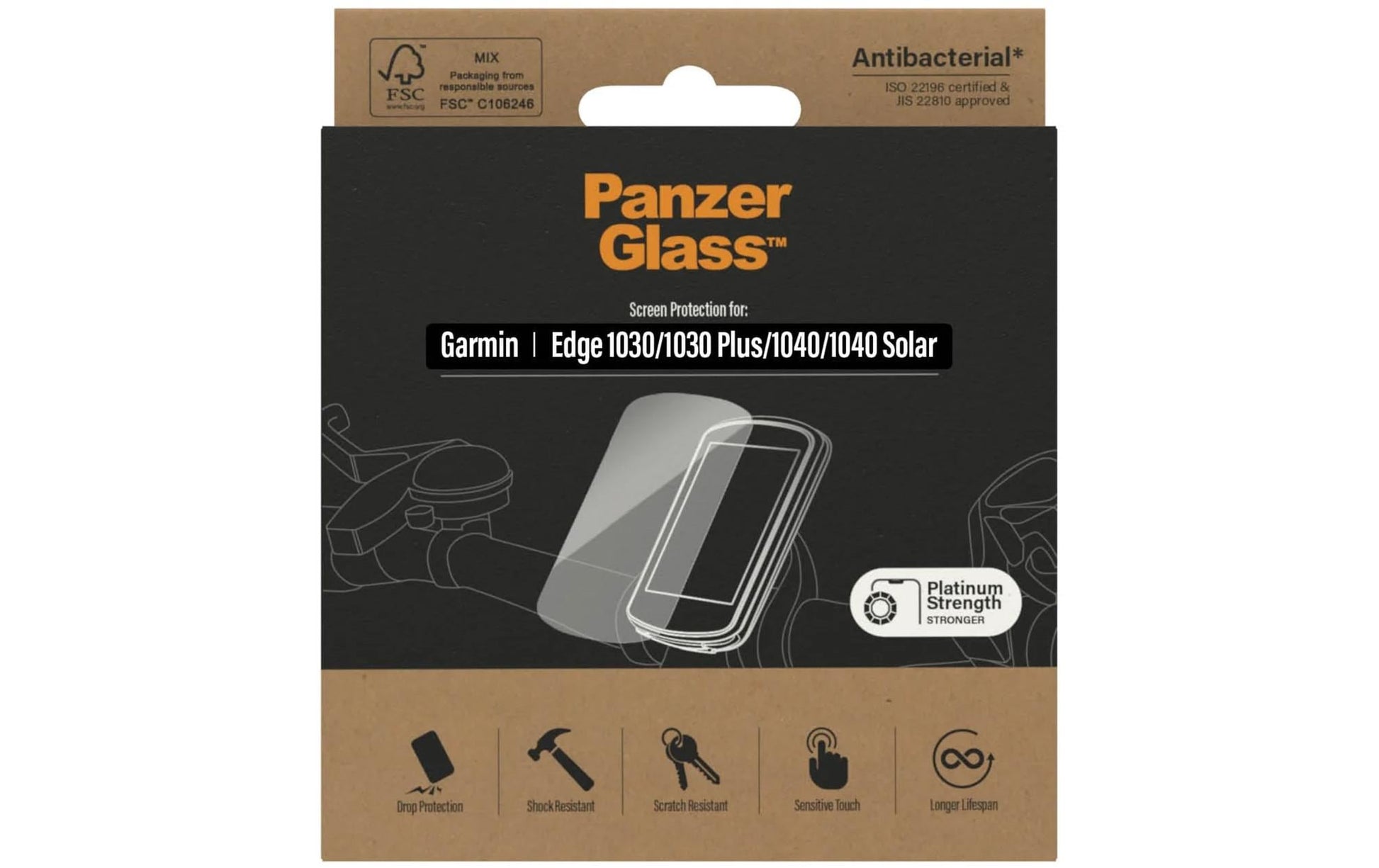 PanzerGlass Displayschutzfolie – für Garmin Edge, Garmin Edge 1030, Transparent