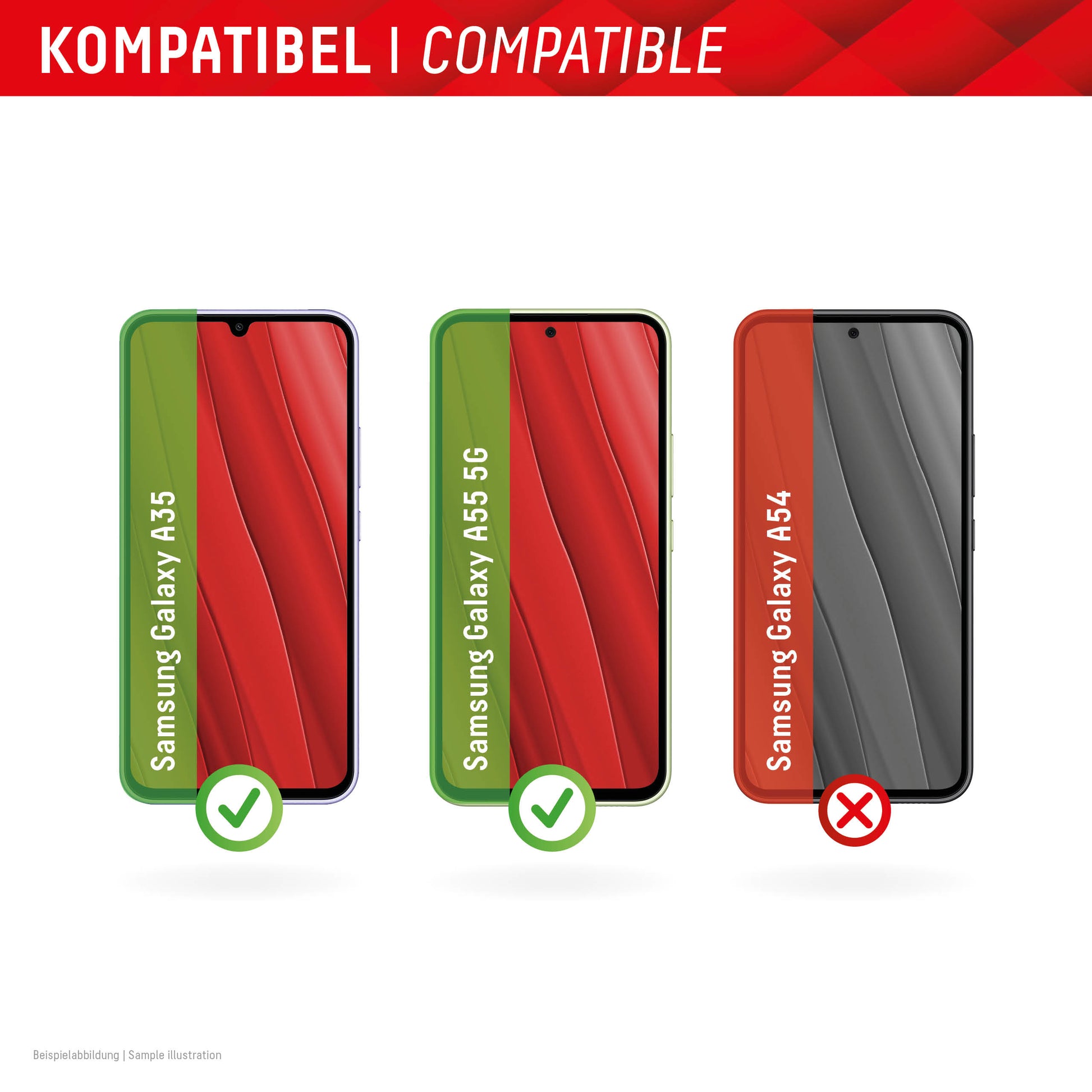 E.V.I. Displayschutz (Panzerglas), 10H – für Galaxy A35/A55 5G – mit Applikator