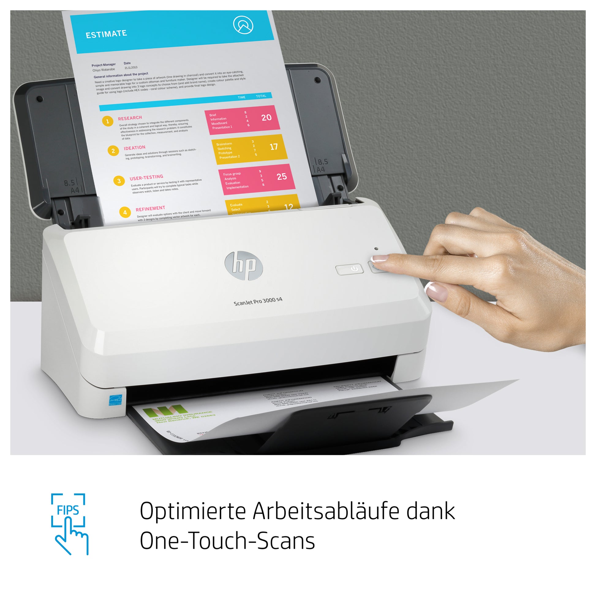 HP Scanjet Pro 3000 S4 – Dokumentenscanner, A4, 600 dpi