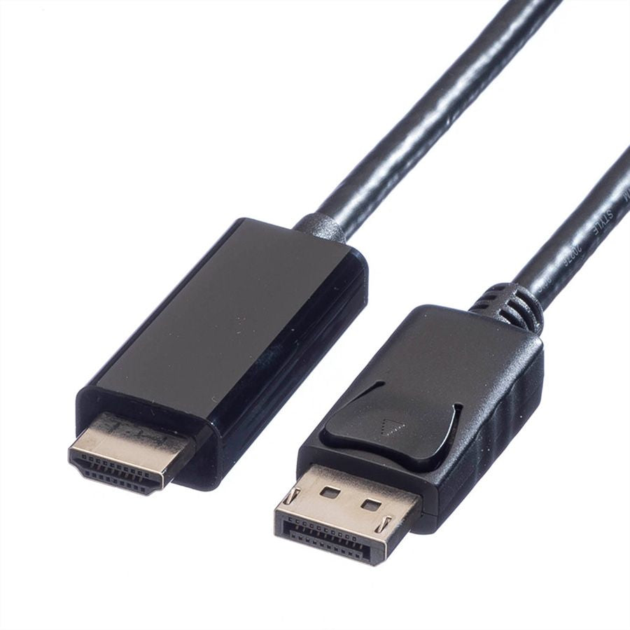 VALUE DisplayPort auf HDMI Kabel DP 1.2 4K 60 Hz – 7,5 m – für TV mit HDMI-Port