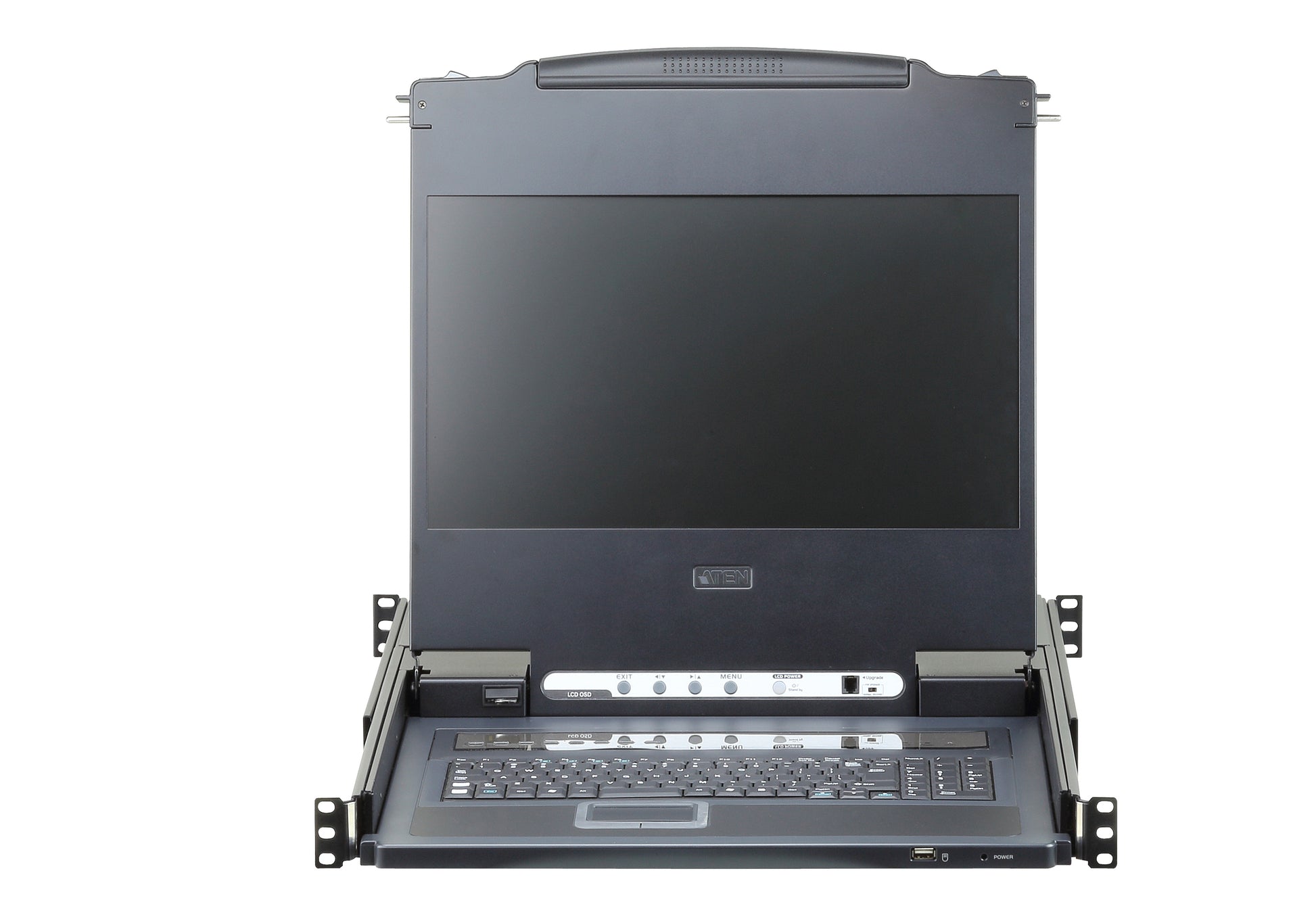ATEN 17,3" Rack-LCD-Konsole – 64-Port DVI KVM, 1920 × 1200/60 Hz, USB 2.0, Audio – 1U