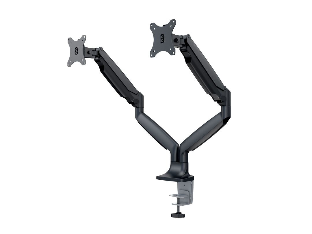 Multibrackets Duo 3286 – Monitorarm, Dual, Standfuss, bis 27", VESA 75 × 75 mm, 9 kg, drehbar, schwarz