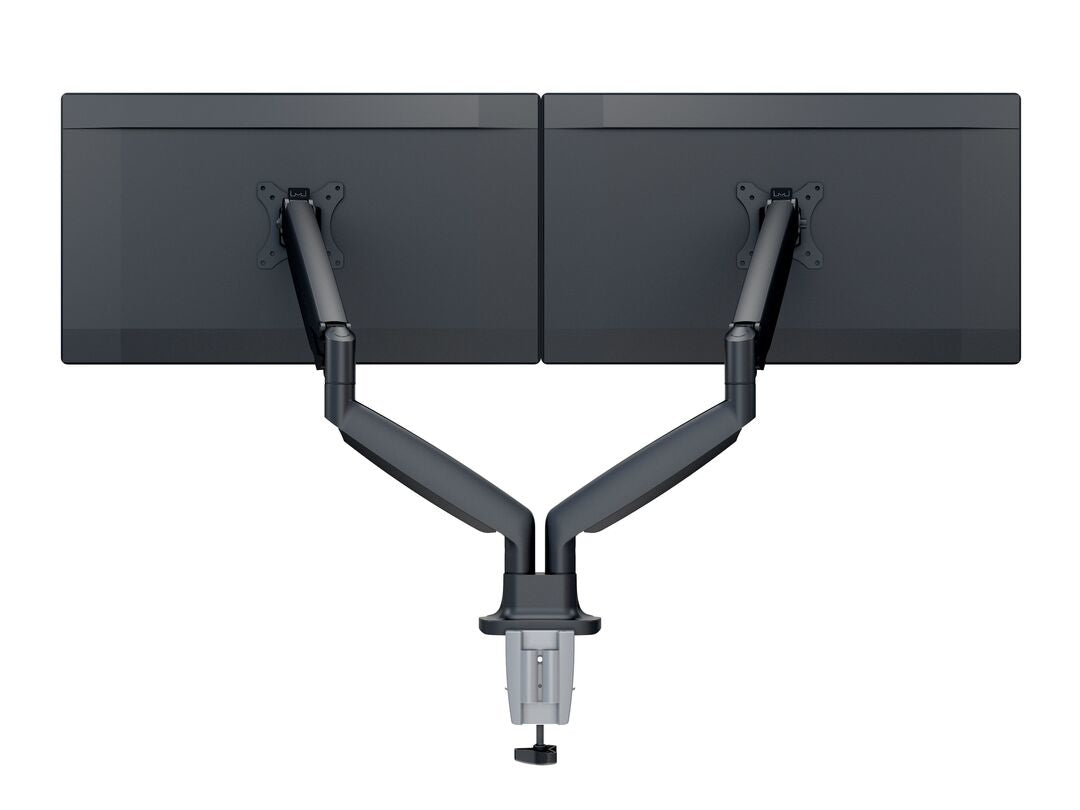 Multibrackets Duo 3286 – Monitorarm, Dual, Standfuss, bis 27", VESA 75 × 75 mm, 9 kg, drehbar, schwarz