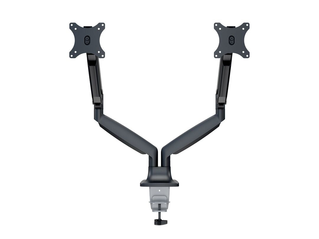 Multibrackets Duo 3286 – Monitorarm, Dual, Standfuss, bis 27", VESA 75 × 75 mm, 9 kg, drehbar, schwarz