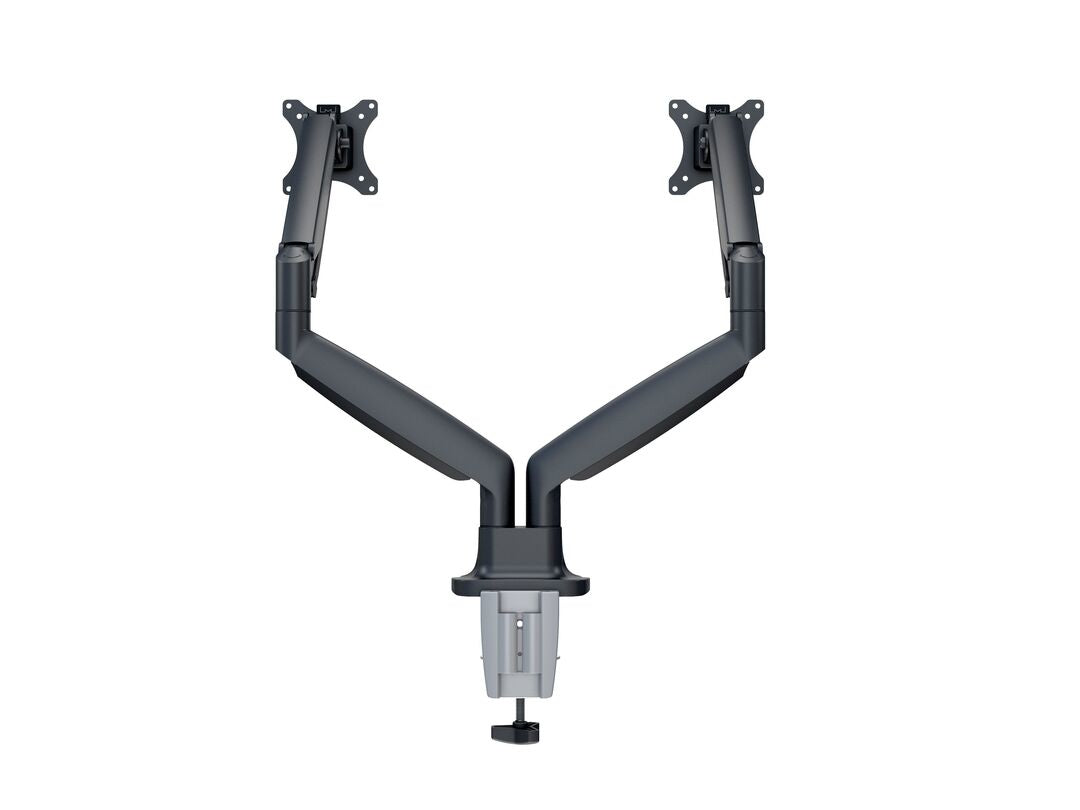 Multibrackets Duo 3286 – Monitorarm, Dual, Standfuss, bis 27", VESA 75 × 75 mm, 9 kg, drehbar, schwarz