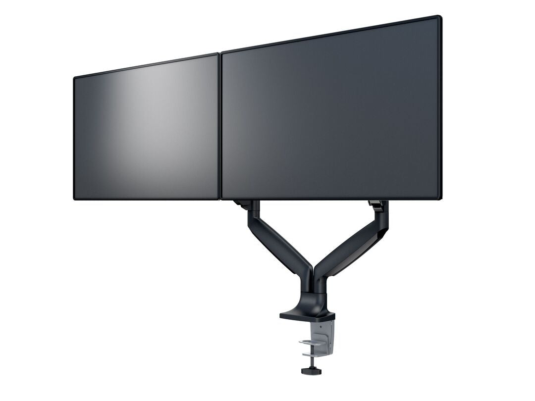 Multibrackets Duo 3286 – Monitorarm, Dual, Standfuss, bis 27", VESA 75 × 75 mm, 9 kg, drehbar, schwarz