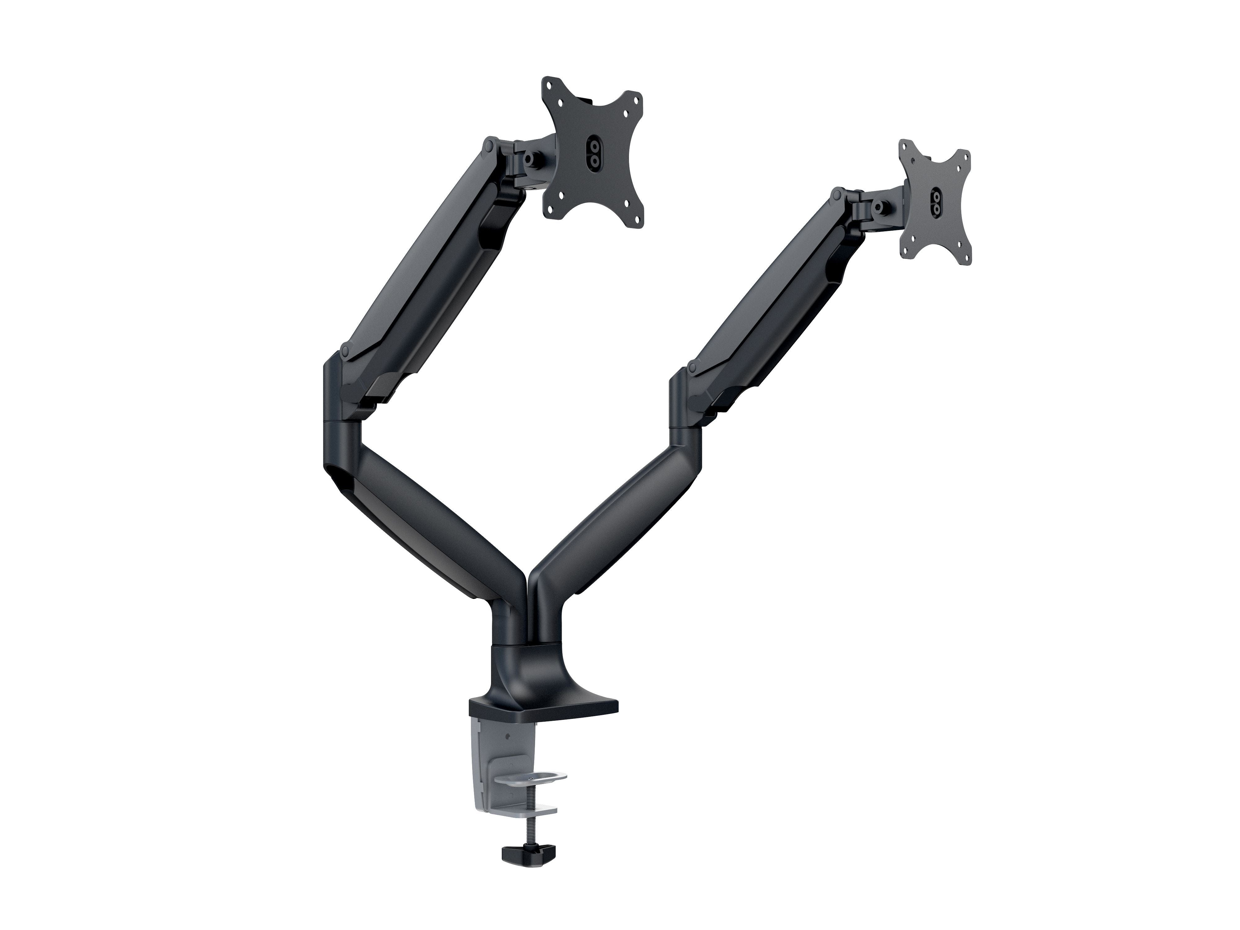 Multibrackets Duo 3286 – Monitorarm, Dual, Standfuss, bis 27", VESA 75 × 75 mm, 9 kg, drehbar, schwarz