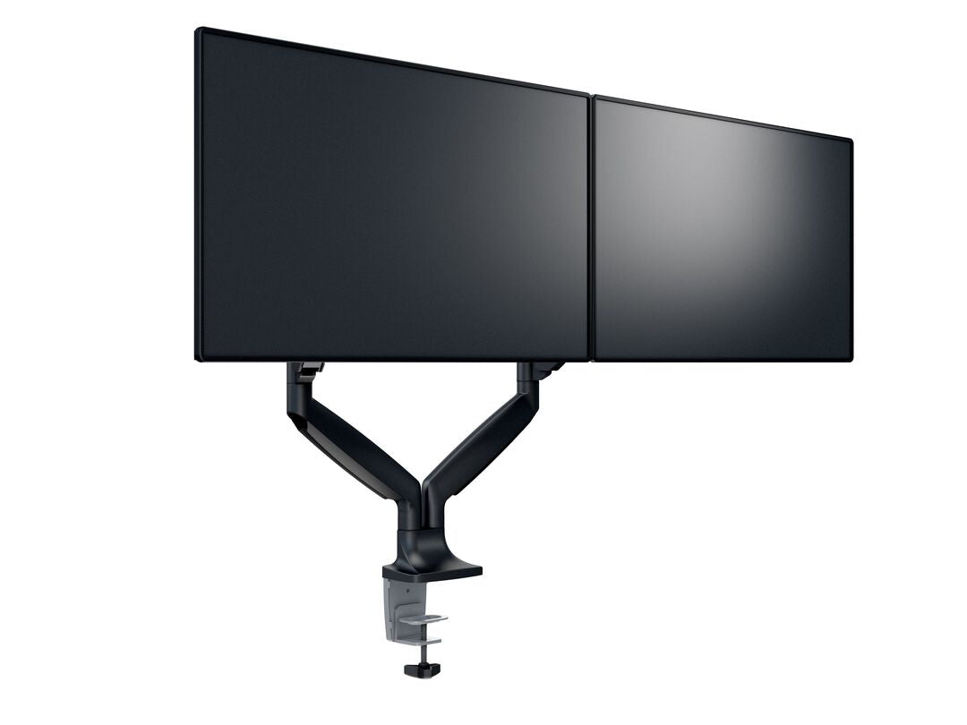 Multibrackets Duo 3286 – Monitorarm, Dual, Standfuss, bis 27", VESA 75 × 75 mm, 9 kg, drehbar, schwarz