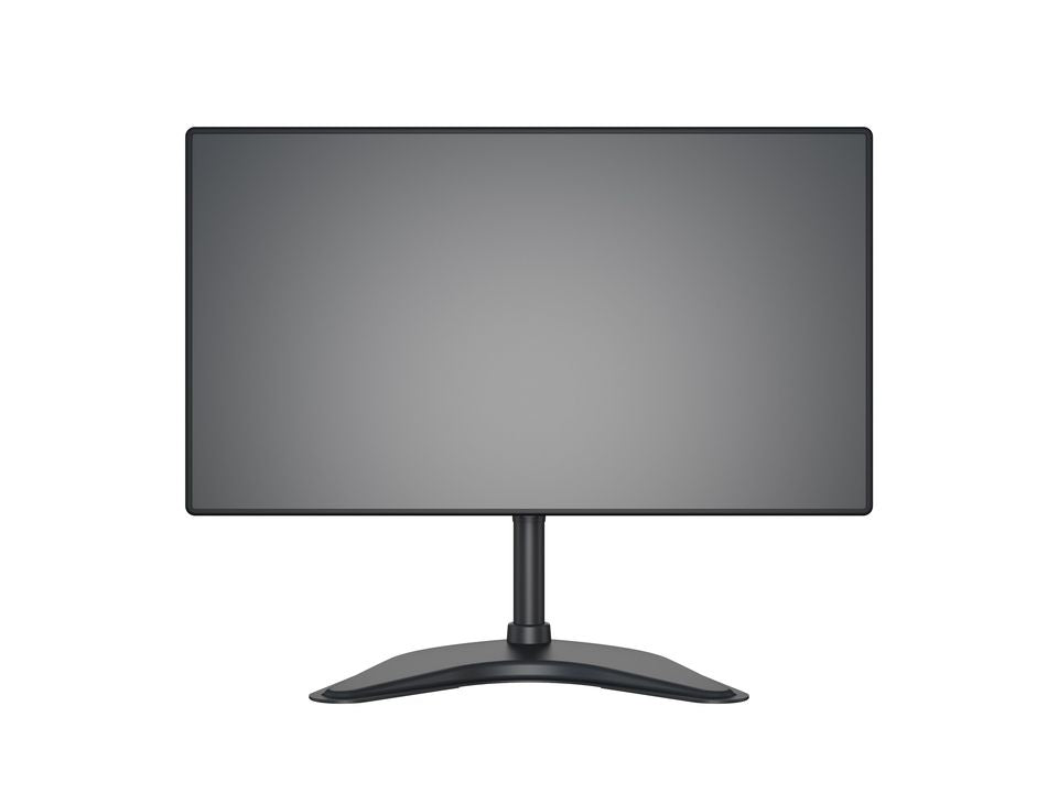 Multibrackets Tischhalterung, bis 27", VESA 75 × 75 mm, 10 kg, neigbar, höhenverstellbar, schwarz