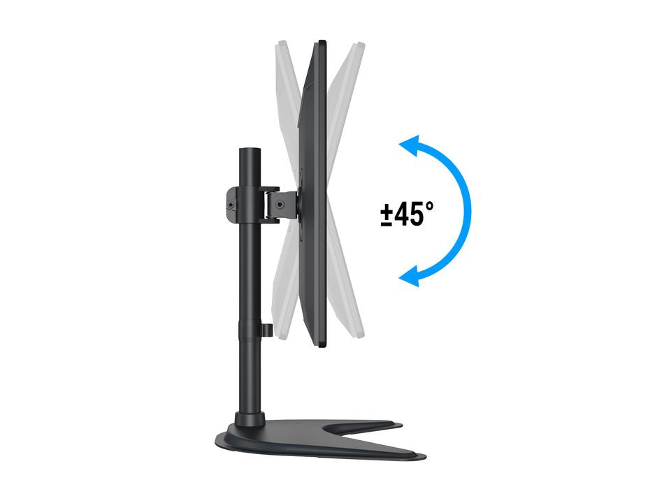 Multibrackets Tischhalterung, bis 27", VESA 75 × 75 mm, 10 kg, neigbar, höhenverstellbar, schwarz