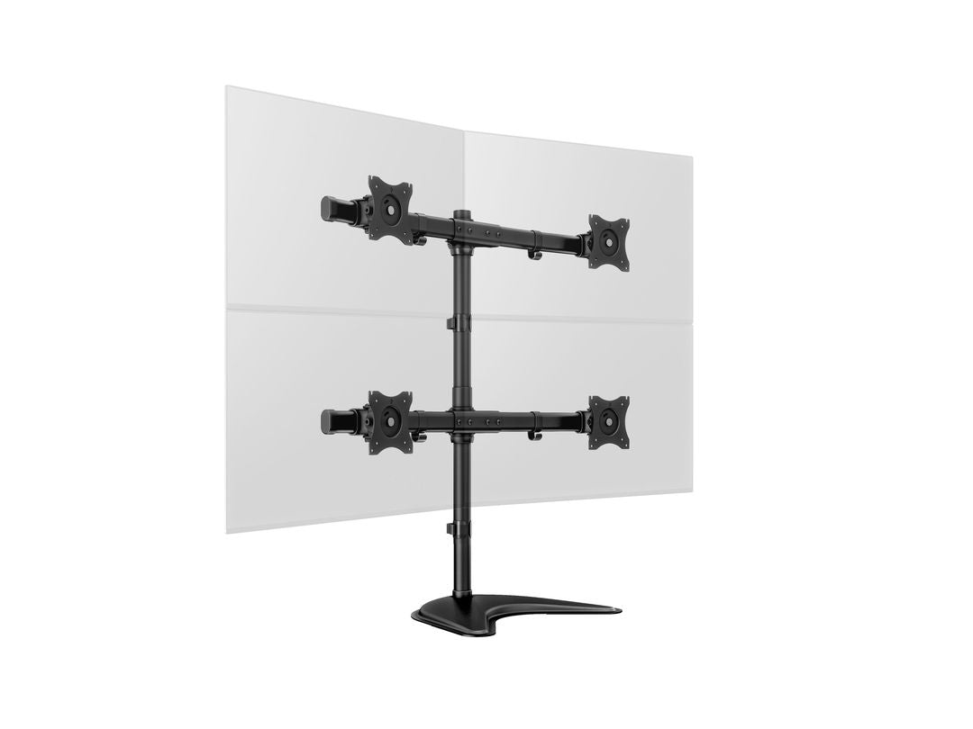 Multibrackets basic 3347 – Standfuss, 4 Monitore, bis 27", VESA 75 × 75 mm, 8 kg, drehbar, höhenverstellbar