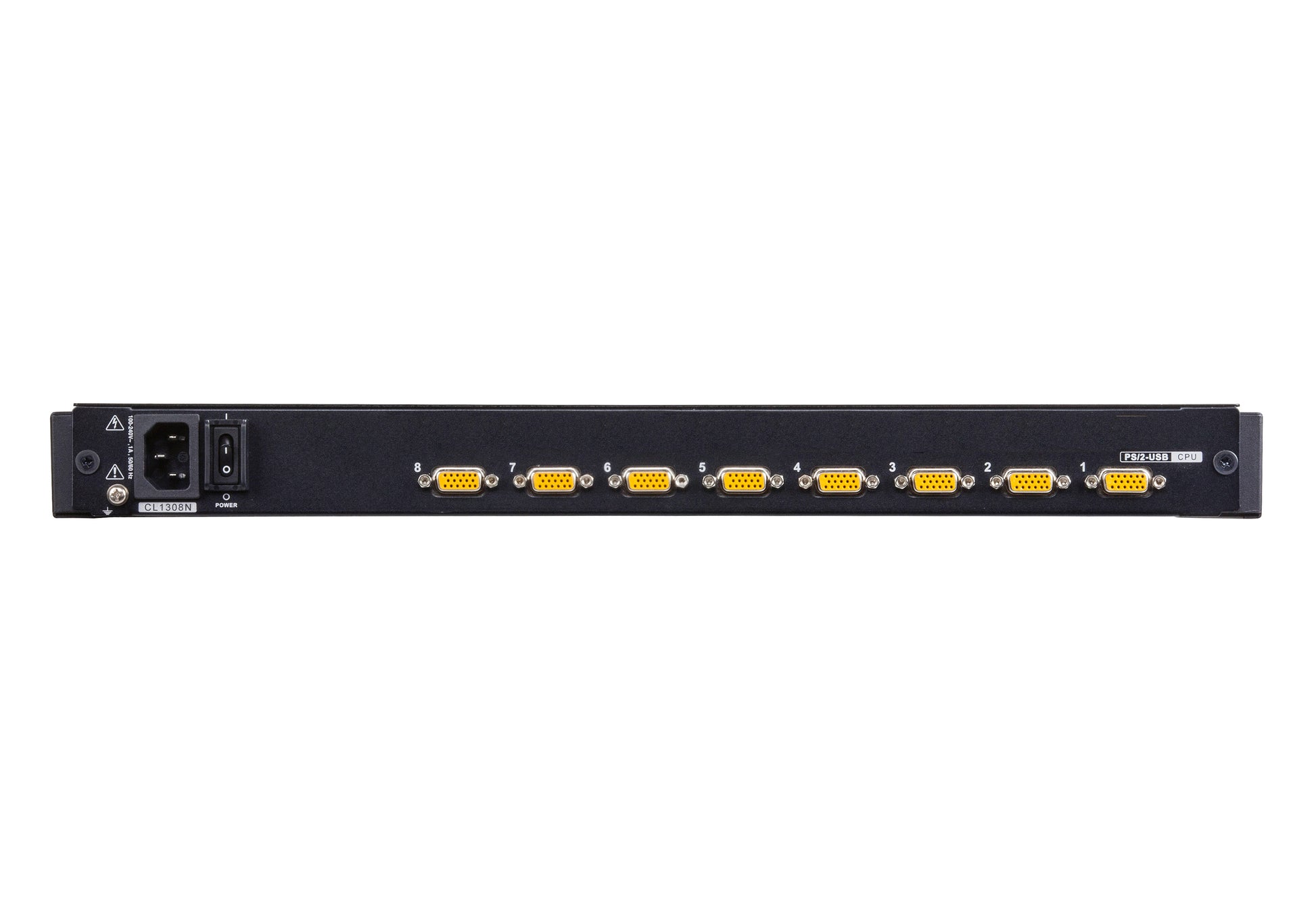 ATEN KVM-Switch 8-Port, 19" LCD, skandinavische Tastatur