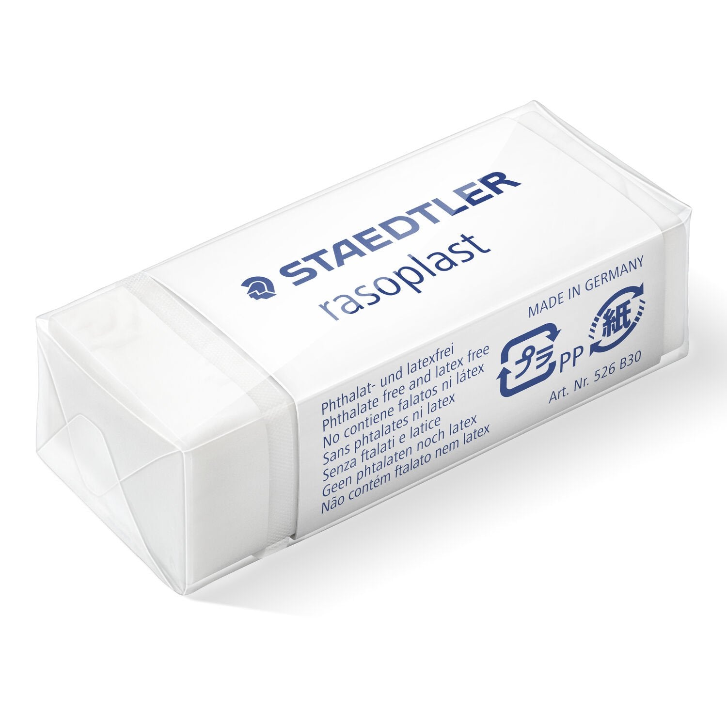 Staedtler Radiergummi 526 rasoplast – 43 × 19 × 13 mm, weiss, 30 Stk.