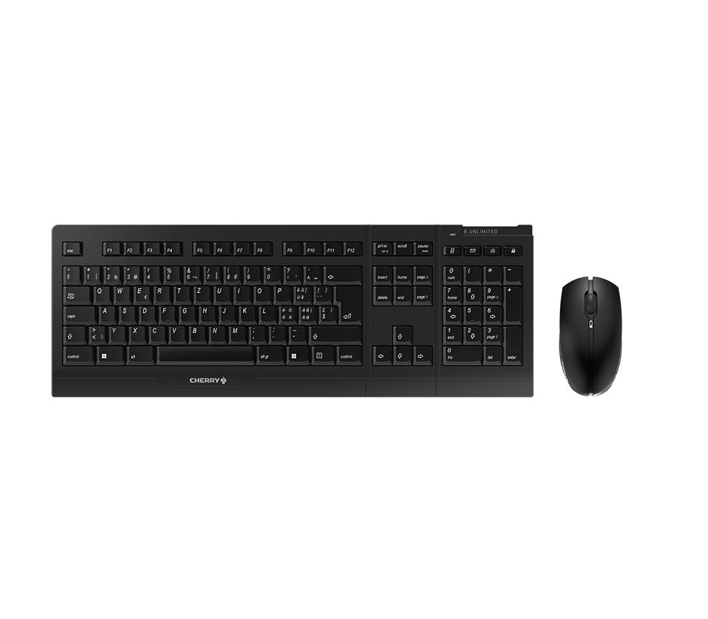 CHERRY B.UNLIMITED 3.0 – Tastatur, kabellos (2,4 GHz), CH-Layout (DE-CH), mechanisch, schwarz