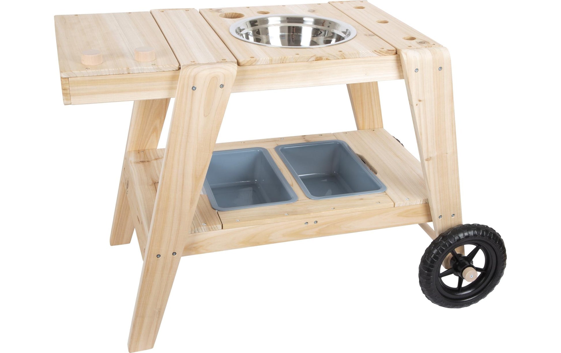 Small foot Kompakte Matschküche – 88,0 × 58,0 × 56,0 cm – ab 3 Jahren – Holz, holzfarben