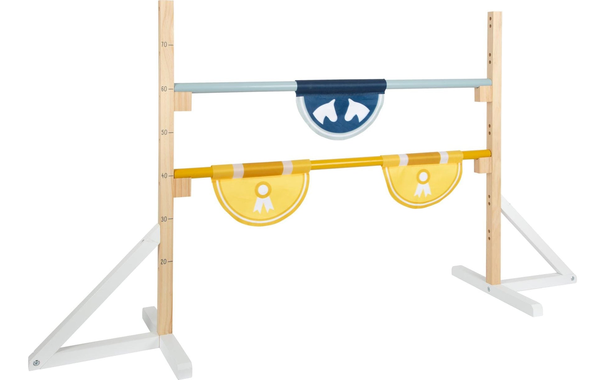 Small foot Hindernis – für draussen geeignet – 39 × 80 × 30 cm – ab 3 J. – Stoff, Textil, Holz – mehrfarbig
