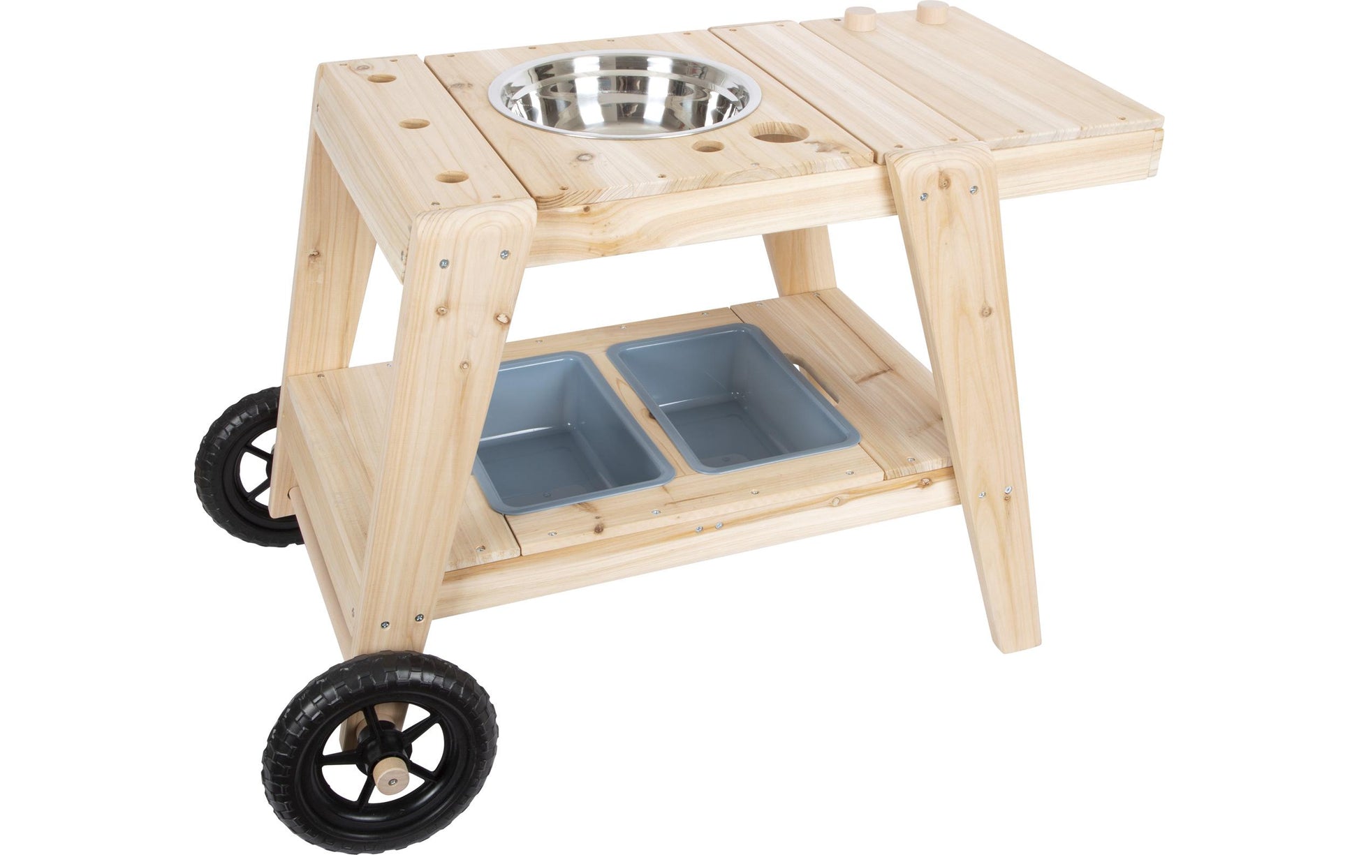 Small foot Kompakte Matschküche – 88,0 × 58,0 × 56,0 cm – ab 3 Jahren – Holz, holzfarben