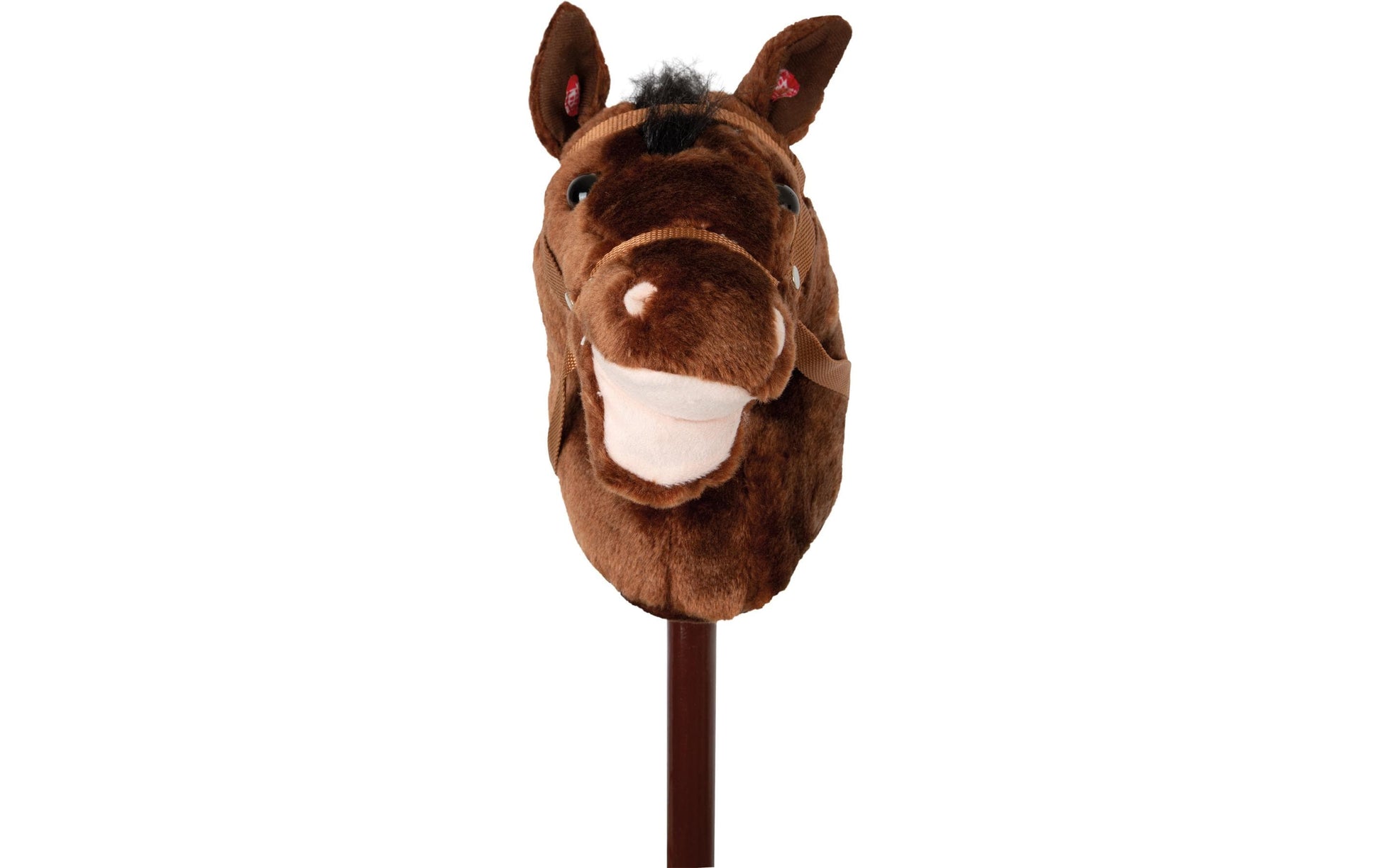 Small foot Plüschtier Steckenpferd Donner – 88 cm – Braun – Plüsch, Holz – ab 3 J.