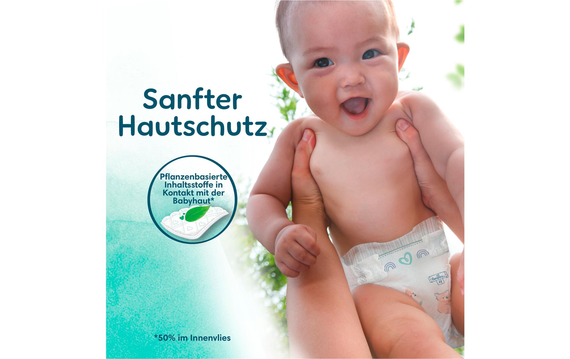 Pampers Windeln Harmonie Mini – Grösse 2 (4–8 kg) – 204 Stk – weiss