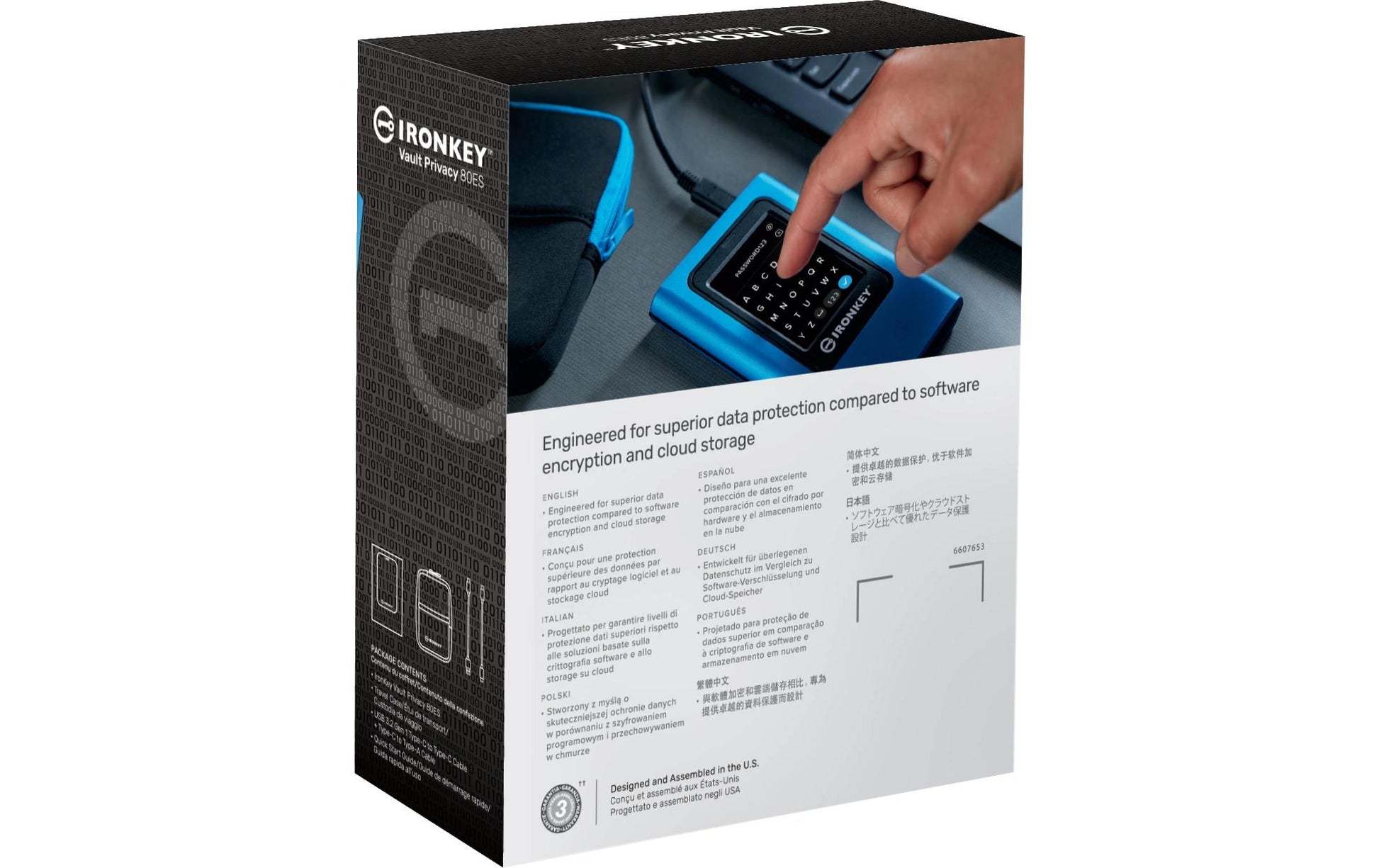 Kingston Technology Kingston IronKey Vault Privacy 80 Allgemeines Speichergerät – 3,84 TB, Externe SSD, XTS-AES 256-Bit