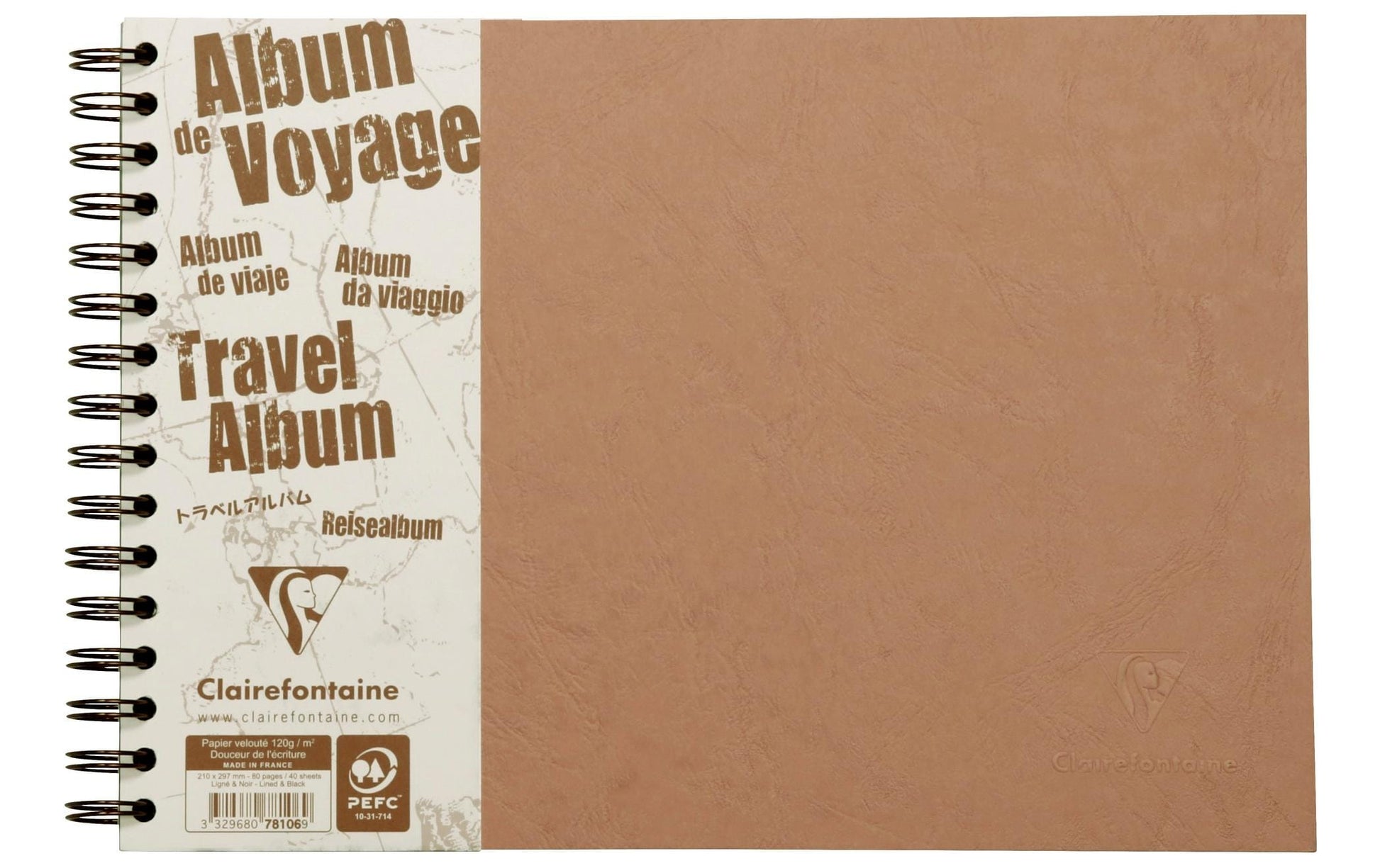 Clairefontaine Notizbuch, A4, 80 Seiten – braun