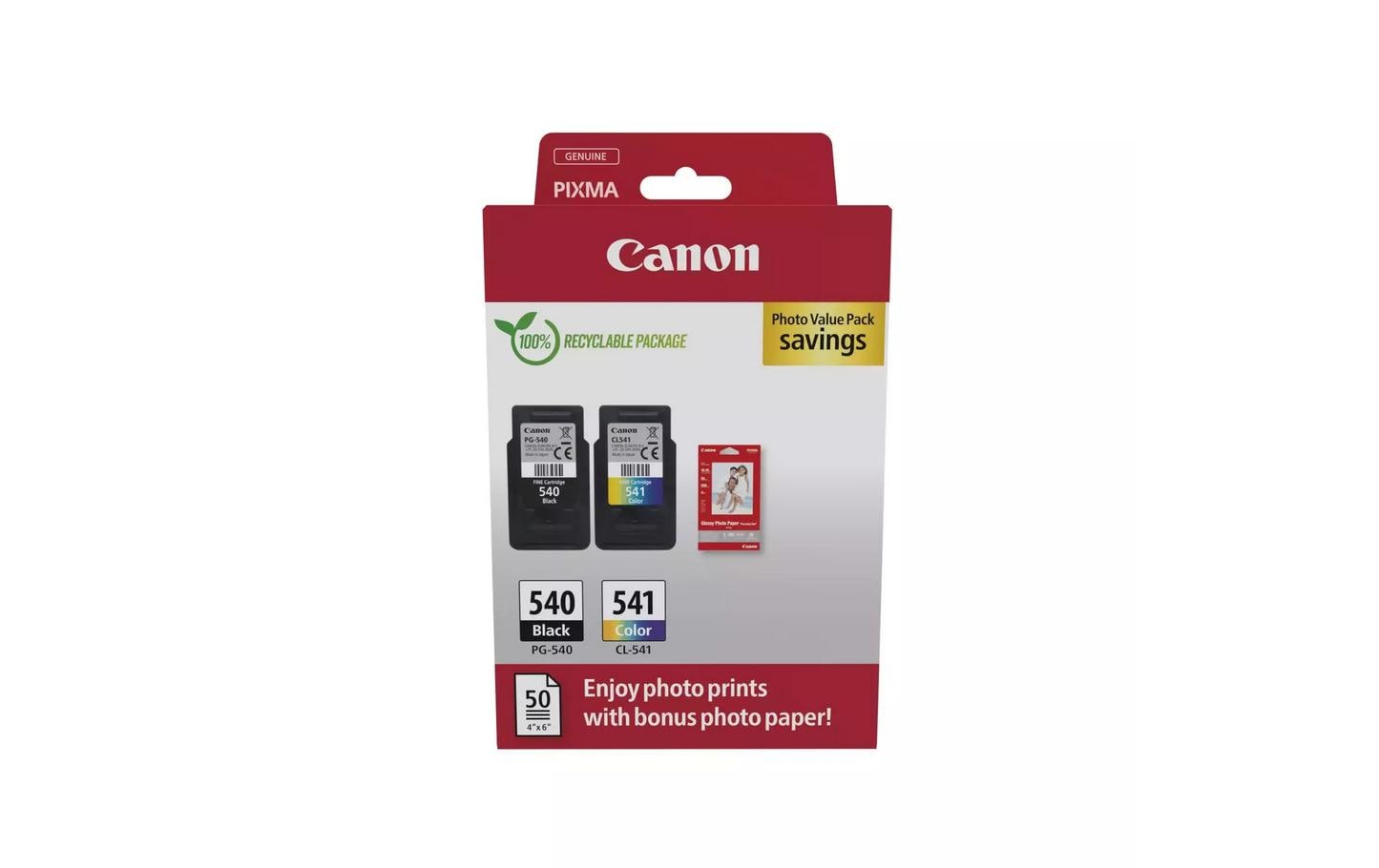 Canon Tintenpatronen-Multipack PG-540/CL-541, 2er-Pack – für Canon-Drucker