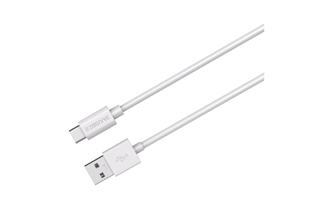 LMP USB-A auf USB-C Kabel – USB 2.0 (480 Mbit/s) – 0,5 m – PD 36 W – TPE-Mantel – Weiss