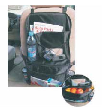 HP Autozubehör Rücklehnen-Tasche – Organizer, einfache Befestigung für Vordersitz – 40 × 60 cm – schwarz – N