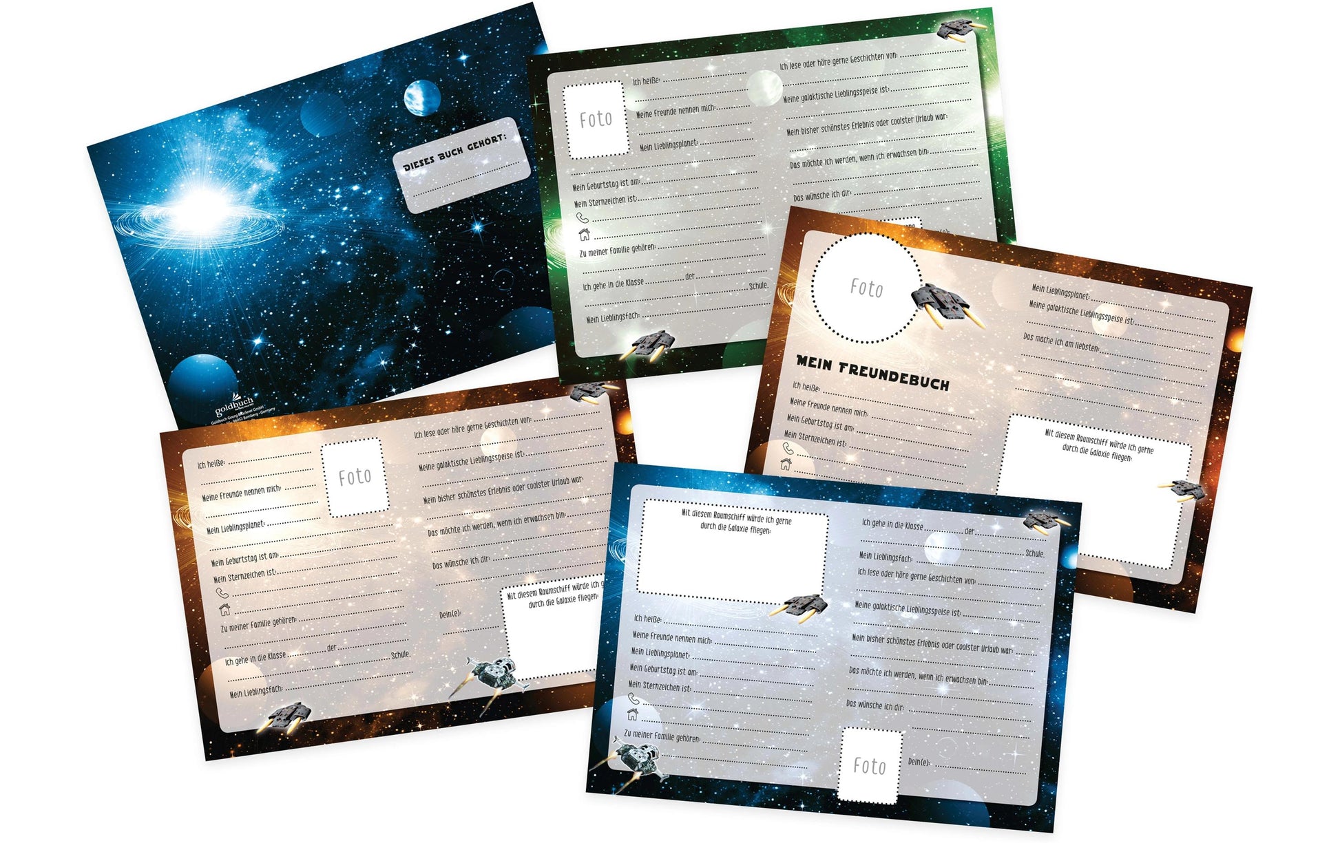 Goldbuch Freundebuch Universe Weltall – 88 Seiten – A5, mehrfarbig