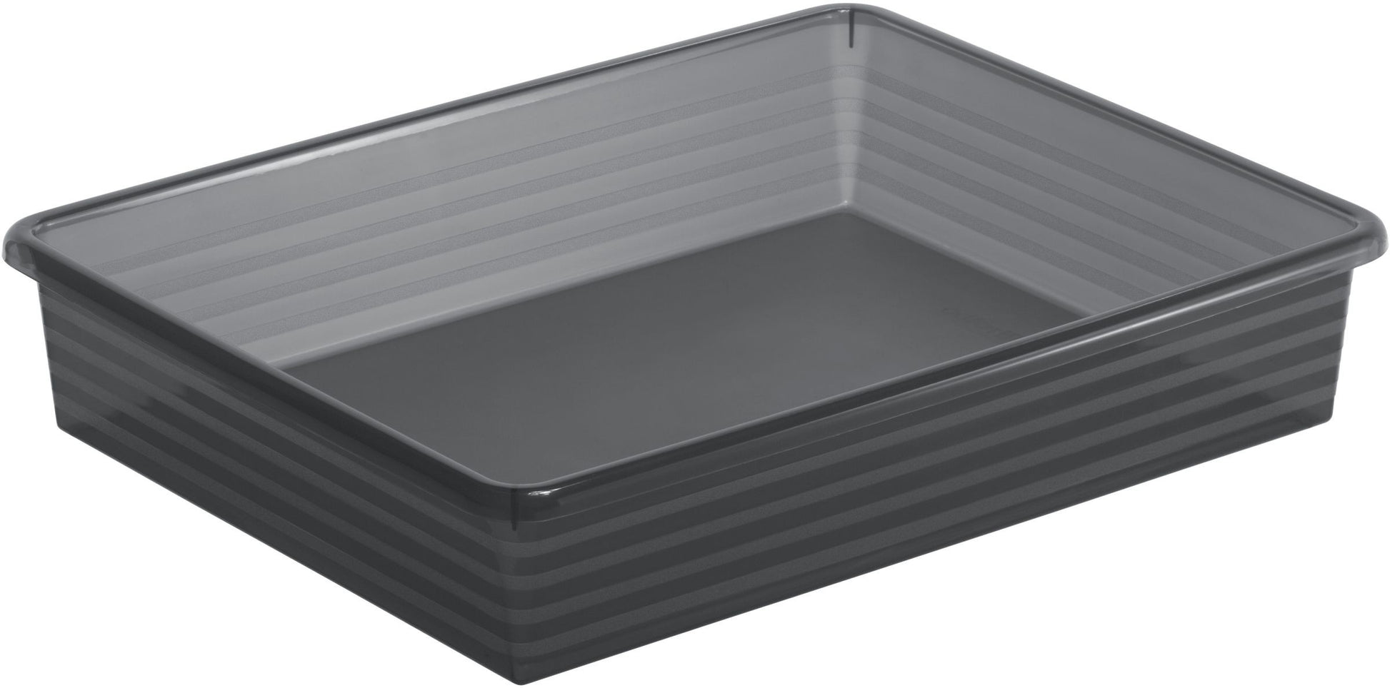 Rotho Formatkörbchen Linus – Kunststoff, Anthrazit, 34,5 × 6 × 27 cm – 1er-Pack