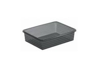 Rotho Formatkörbchen Linus – Kunststoff, Anthrazit, 25,5 × 6 × 19,5 cm