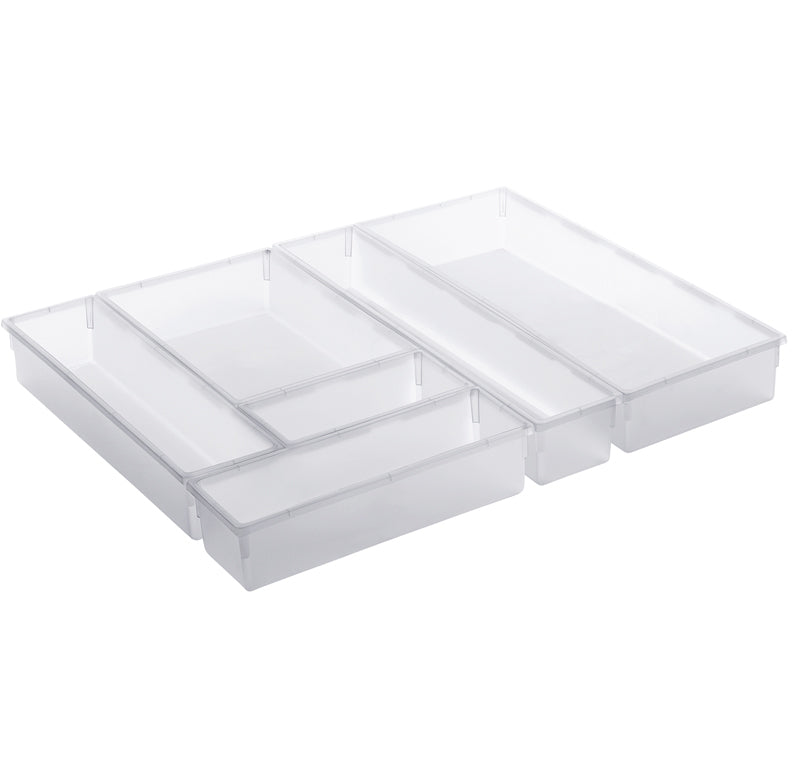 Rotho Ordnungssystem – Kunststoff, transparent, 23 × 5 × 15 cm – 1er-Pack