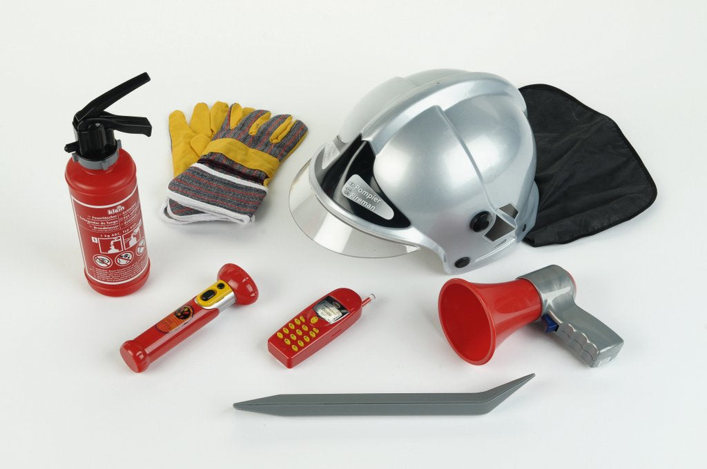 Theo Klein Feuerwehr-Set – 7-teilig – ab 3 J. – Kunststoff – grau/rot