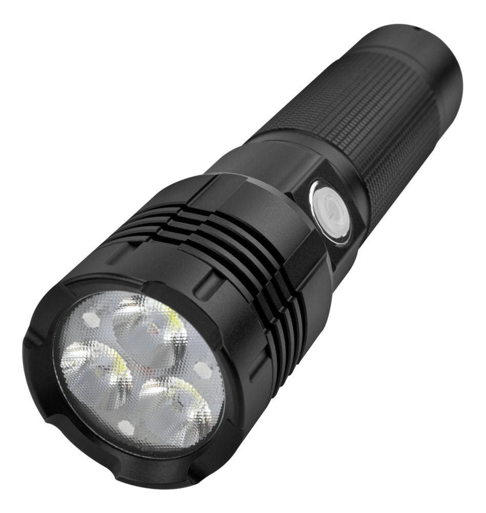 Ansmann Taschenlampe Pro 3000R – 3200 lm, 213 m, IP67, USB, Akku 5100 mAh, 6 Modi – Schwarz
