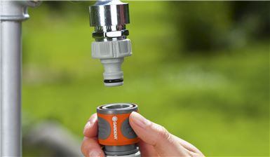 Gardena Pistolen-/Sprinkler-Anschluss – Kunststoff – Grau, Orange – 18298-20 – 5er-Pack